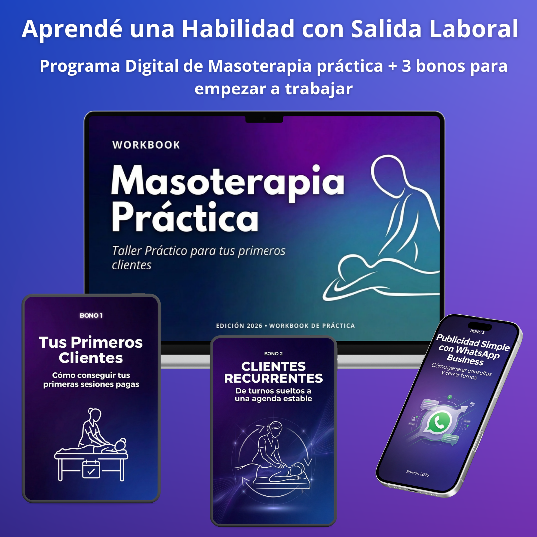 Curso de Masoterapia práctica + 3 bonos para empezar a trabajar
